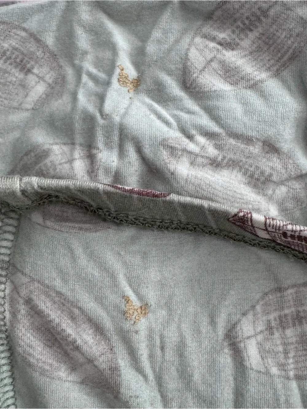 Pink Chicken Sage Green and Maroon Football Print Pajama Set